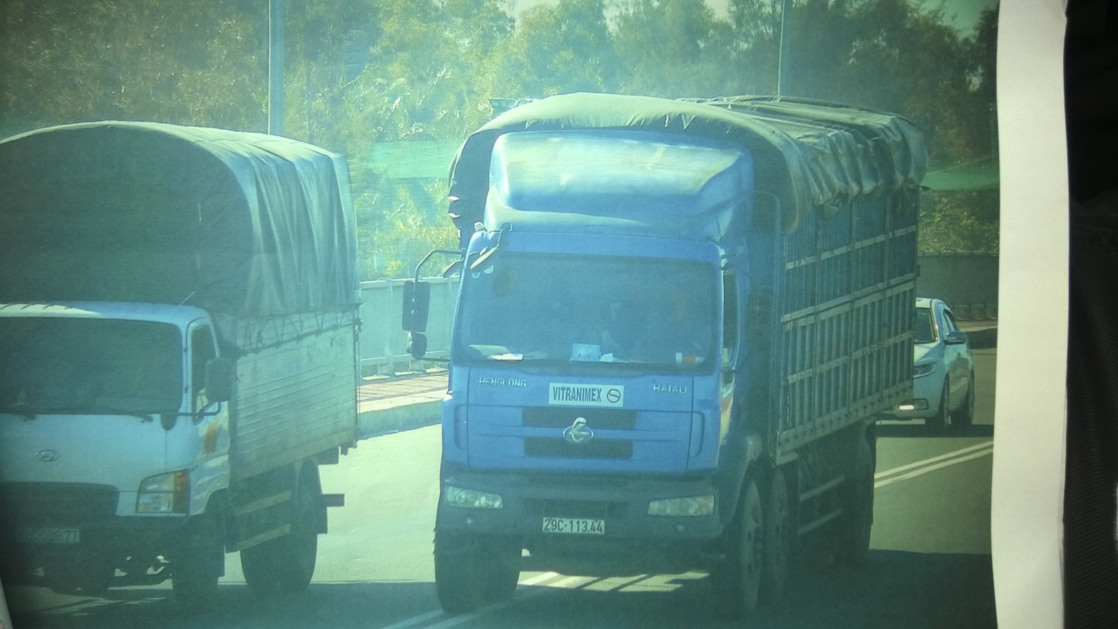 Chiếc xe của Tình điều khiển đã bị lực lượng chức năng tạm giữ. Ảnh: CSGT cung cấp