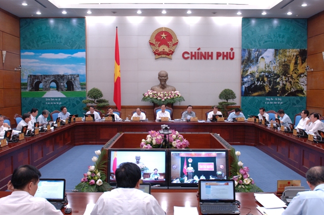 Quang cảnh phi&ecirc;n họp Ch&iacute;nh phủ th&aacute;ng 6