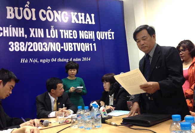 Hà Nội xin lỗi người bị kết án oan 14 năm trước