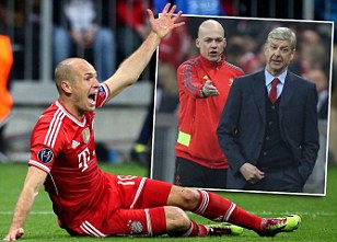 HLV Wenger lại tố Robben ăn vạ