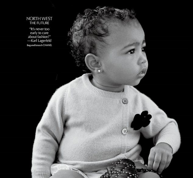 13 tháng tuổi, con gái Kim-Kanye thành người mẫu