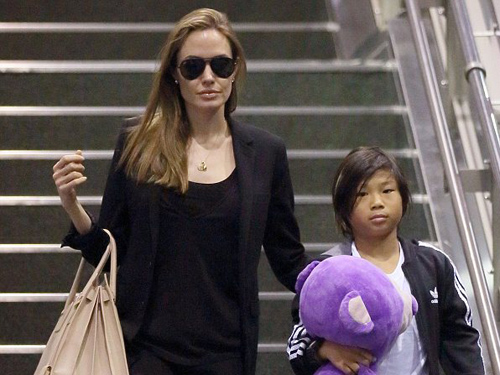 Pax Thiên mua “ngón tay thối” đồ chơi, Angelina nhíu mày