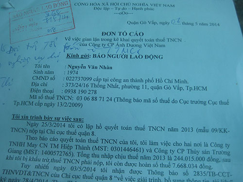Mập mờ nhầm mã số thuế