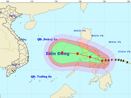 Siêu bão Hagupit vào Biển Đông, 3 “kịch bản” xảy ra