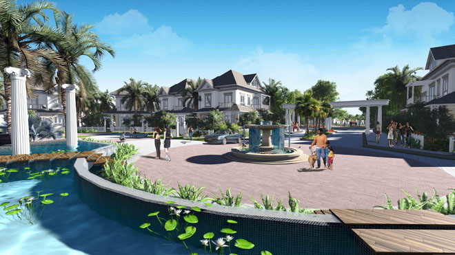 Phối cảnh khu biệt thự thuộc dự &aacute;n Eco City
