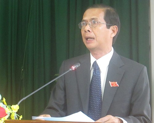 Ông Nguyễn Thanh Dũng phát biểu khi nhận chức vụ mới