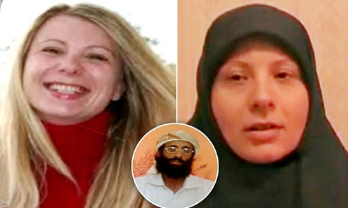 Aminah, vợ al-Awlaki, trước v&agrave; sau khi cải đạo HồiẢnh: Daily Mail