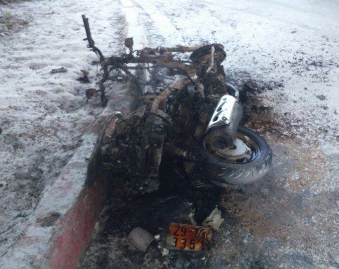Xe SYM Attila sau vụ ch&aacute;y