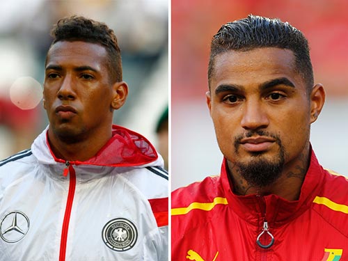 Kevin Boateng của Ghana sẽ t&aacute;i đấu người em Jerome Boateng ở đội Đức rạng s&aacute;ng 23-6  Ảnh: REUTERS