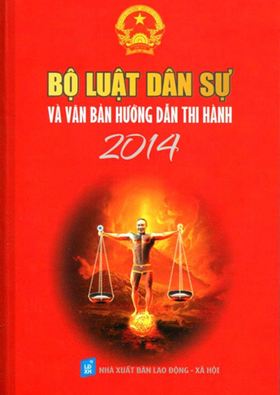 B&igrave;a cuốn s&aacute;ch Bộ luật d&acirc;n sự v&agrave; văn bản hướng dẫn thi h&agrave;nh 2014 in h&igrave;nh ảnh phản cảm