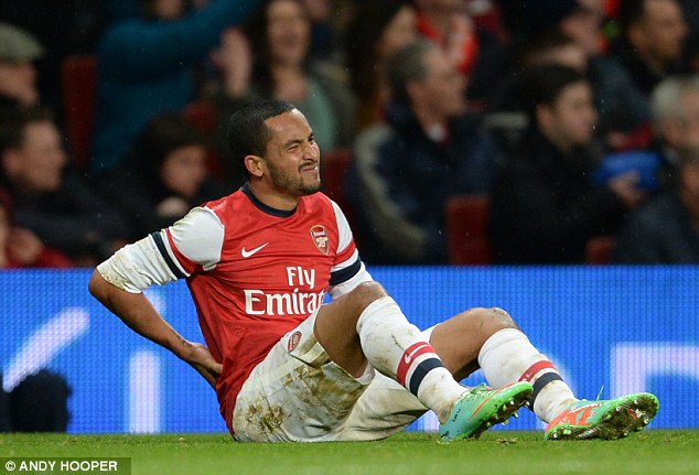 Walcott chấn thương trong trận gặp Tottenham