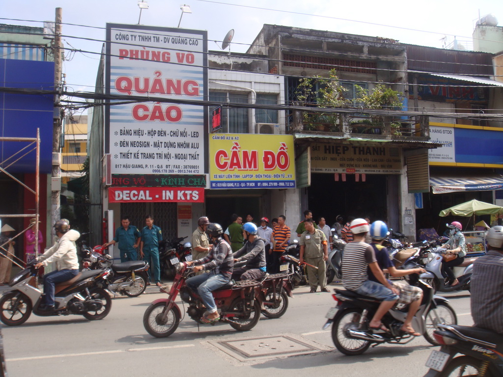 C&ocirc;ng ty C&ocirc;ng ty TNHH TM-DV Quảng c&aacute;o Ph&ugrave;ng V&otilde; ở số 817 Hậu Giang, phường 11, quận 6 &ndash; TP HCM, nơi xảy ra vụ giết người cướp xe m&aacute;y v&agrave;o trưa 23-9.
