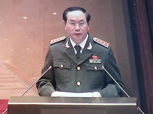 Bộ trưởng, Đại tướng Trần Đại Quang cho biết năm 2014 cơ quan c&ocirc;ng an đ&atilde; khởi tố 303 vụ &aacute;n trong lĩnh vực t&agrave;i ch&iacute;nh, ng&acirc;n h&agrave;ng v&agrave; chứng kho&aacute;n