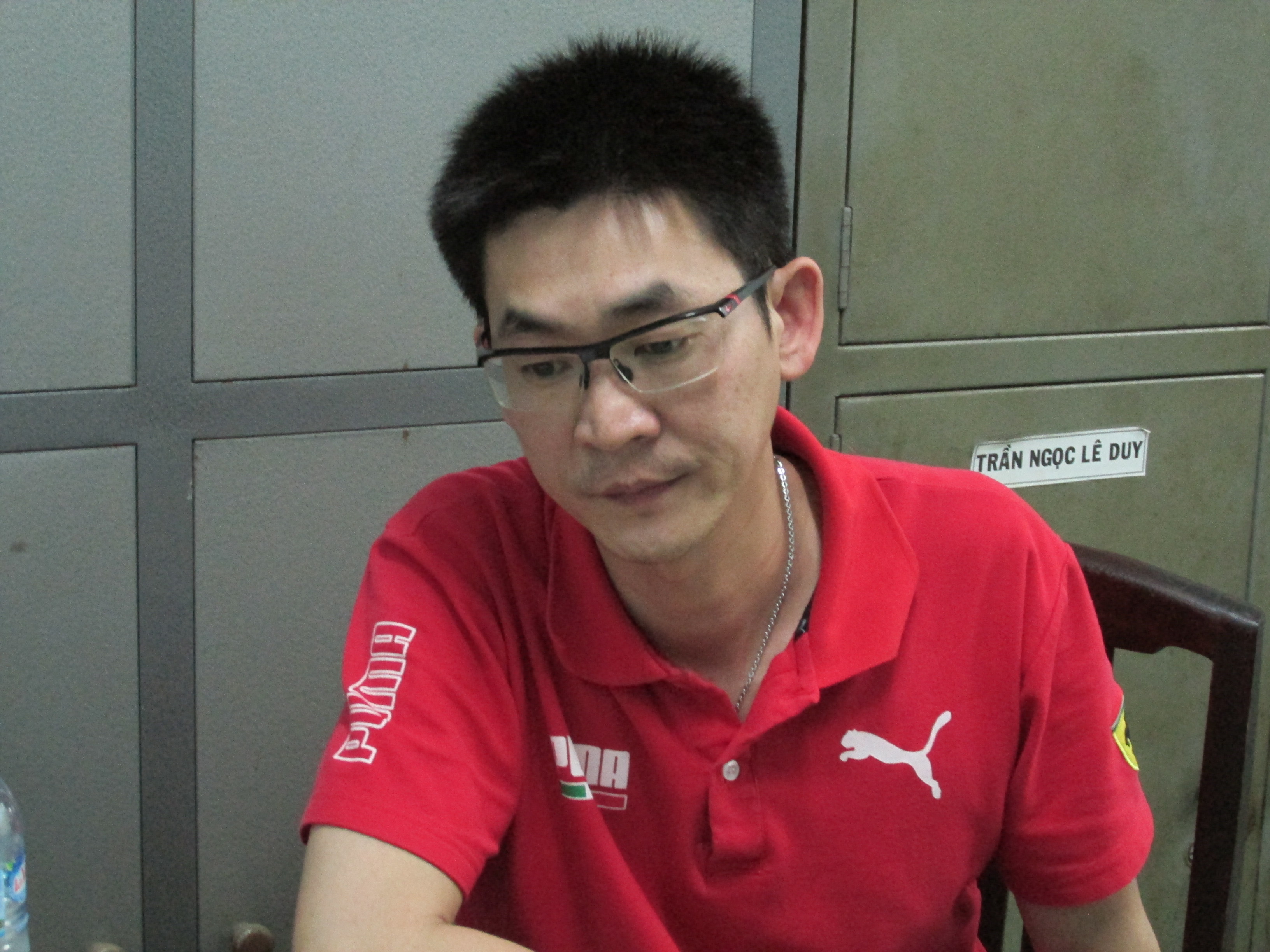Hseih Ming Chi (t&ecirc;n Việt Nam l&agrave; Lực) tại c&ocirc;ng an.