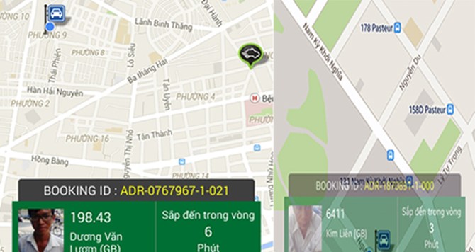 Việc quản lý lộ trình, thu nhập lái xe GrabBike thể hiện rất rõ ràng.