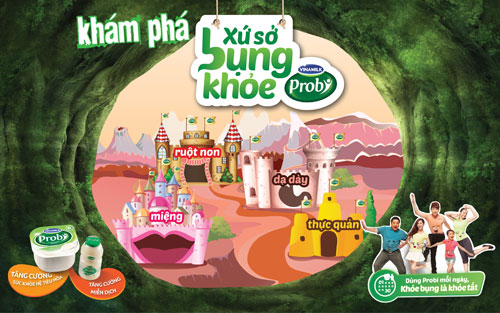 Vinamilk Probi mở hội Khám phá  xứ sở bụng khỏe
