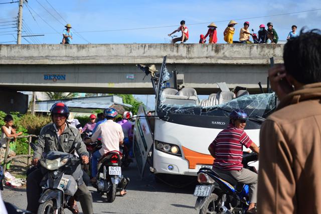 Hiện trường vụ tai nạn, ảnh chụp sáng 10-8