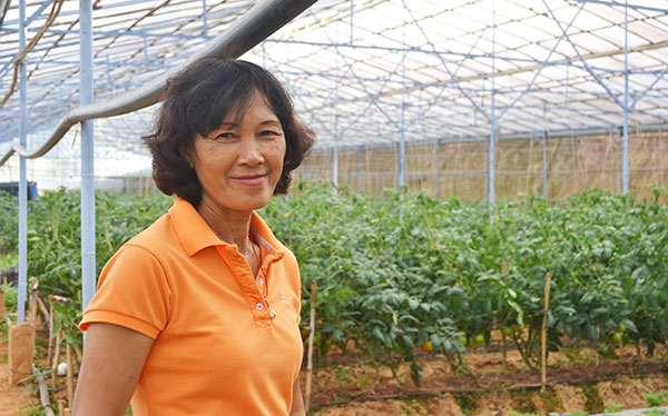 Bà Cúc trong trang trại