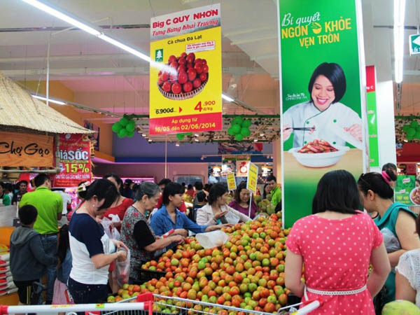 C&aacute;c quầy b&aacute;n h&agrave;ng thực phẩm tươi, sống