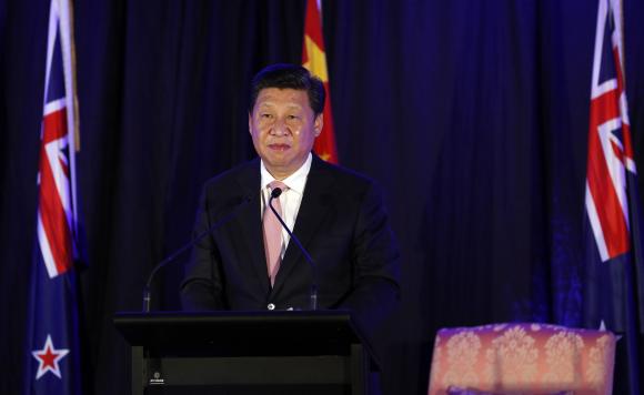 Chinas President Xi Jinping attends a news conference in Wellington, November 20, 2014. REUTERS/Anthony Phelps
