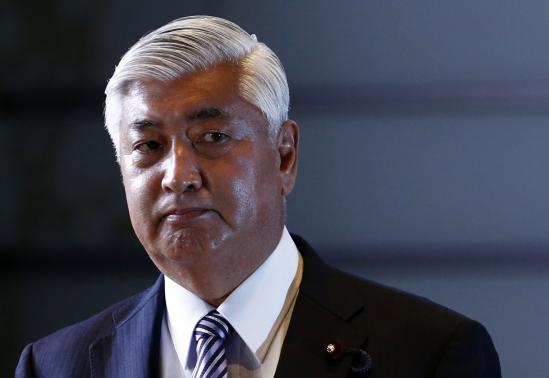 Japans new Defence Minister Gen Nakatani arrives at Prime Minister Shinzo Abes official residence in Tokyo December 24, 2014. REUTERS-Thomas Peter