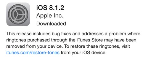 Apple tung bản cập nhật iOS 8.1.2