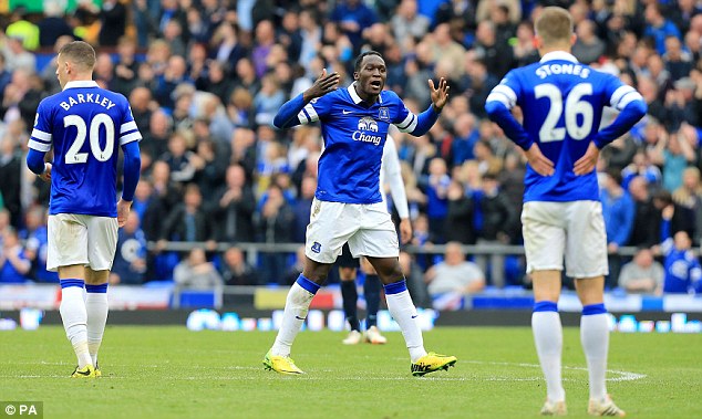 Tiền đạo Lukaku trong màu áo Everton