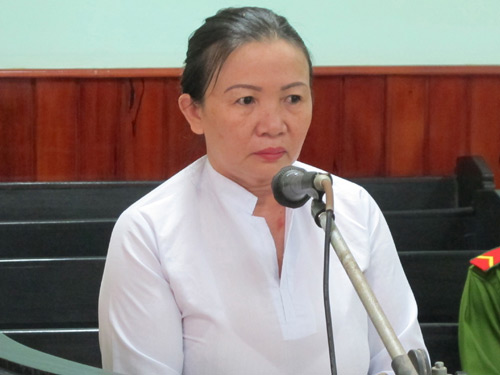 Bị c&aacute;o Nguyễn Thị Xu&acirc;n Đ&agrave;o tại phi&ecirc;n t&ograve;a