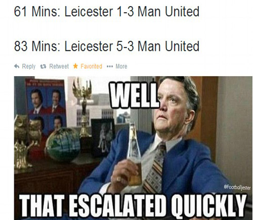 Van Gaal định khui rượu mừng nhưng kh&ocirc;ng thể ngờ...