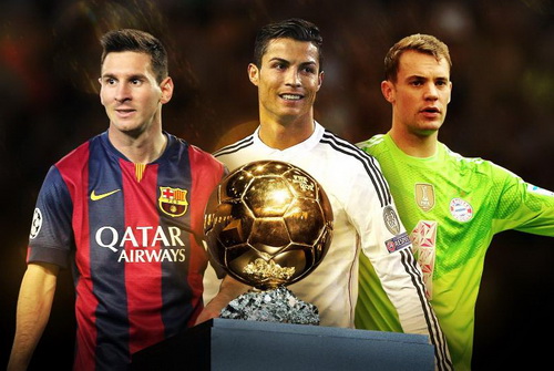 Messi, Ronaldo và Neuer cùng tranh Quả bóng vàng FIFA 2014