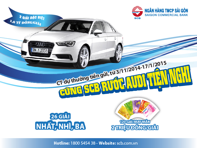 Chương trình khuyến mãi gửi tiền của SCB. Ảnh do SCB cung cấp