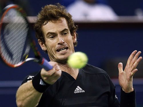 Murray trong trận thắng vất vả Gabashvili tối 7-10Ảnh: REUTERS