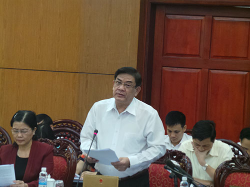 Phó Chánh án TAND Tối cao Tống Anh Hào báo cáo về việc giải quyết khiếu nại, tố cáo