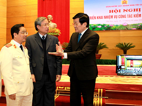 Chủ tịch nước Trương Tấn Sang: Xử lý nghiêm cán bộ thoái hóa