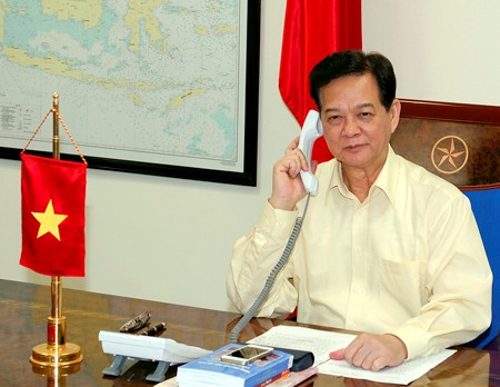 Thủ tướng Nguyễn Tấn Dũng điện đ&agrave;m với Thủ tướng Malaysia Najib Tun Razak