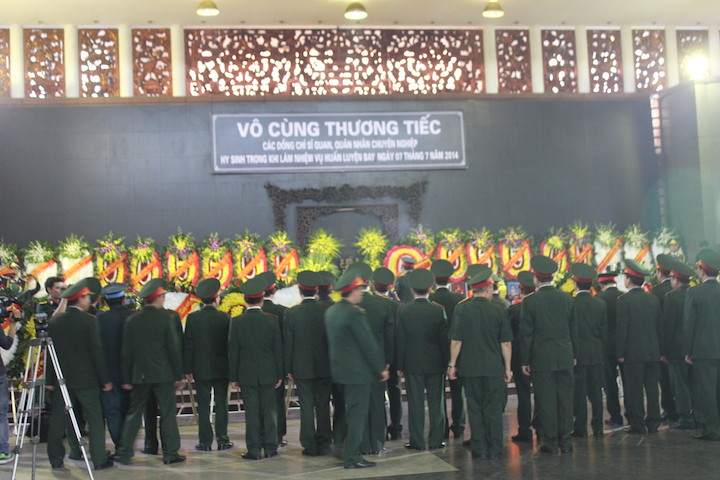 Nơi đặt linh cữu v&agrave; viếng linh hồn c&aacute;n bộ chiến sỹ hy sinh