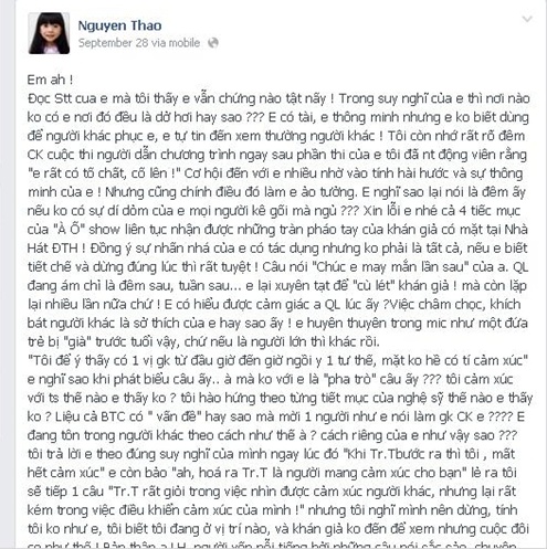 Khẩu chiến giữa Trấn Thành và Thanh Thảo Hugo