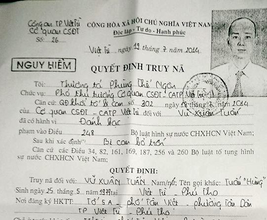 Trùm băng “xã hội đen” Vĩnh Phúc - Phú Thọ sa lưới ở Hải Phòng