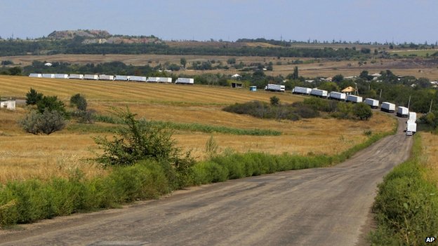 Xe cứu trợ Nga vượt biên giới, Ukraine nóng mặt