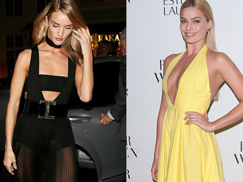 Margot Robbie và Rosie Huntington-Whiteley cạnh tranh độ quyến rũ