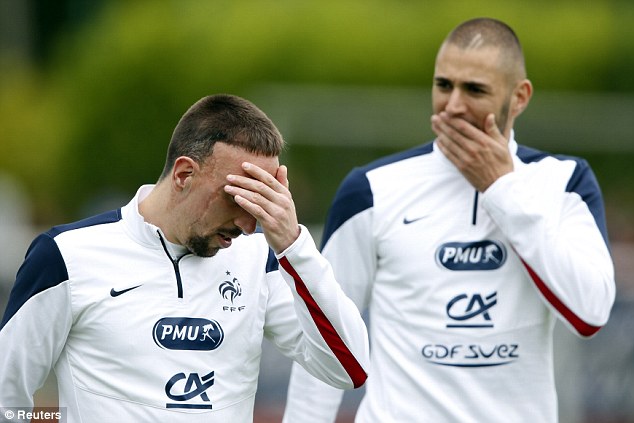 Ribery v&agrave; Benzema