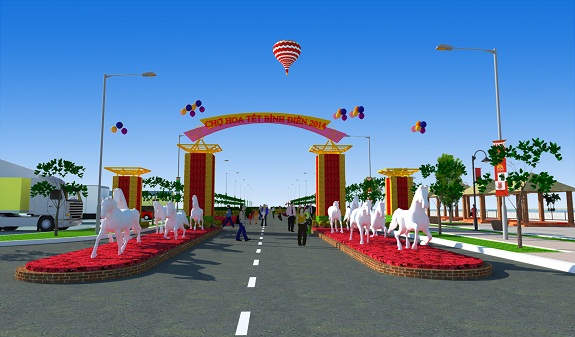 Chợ Hoa Tết Bình Điền 2014: Nét Xuân mới của thành phố