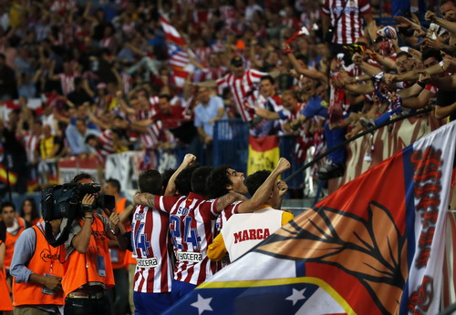 Niềm vui chiến thắng của Atletico Madrid