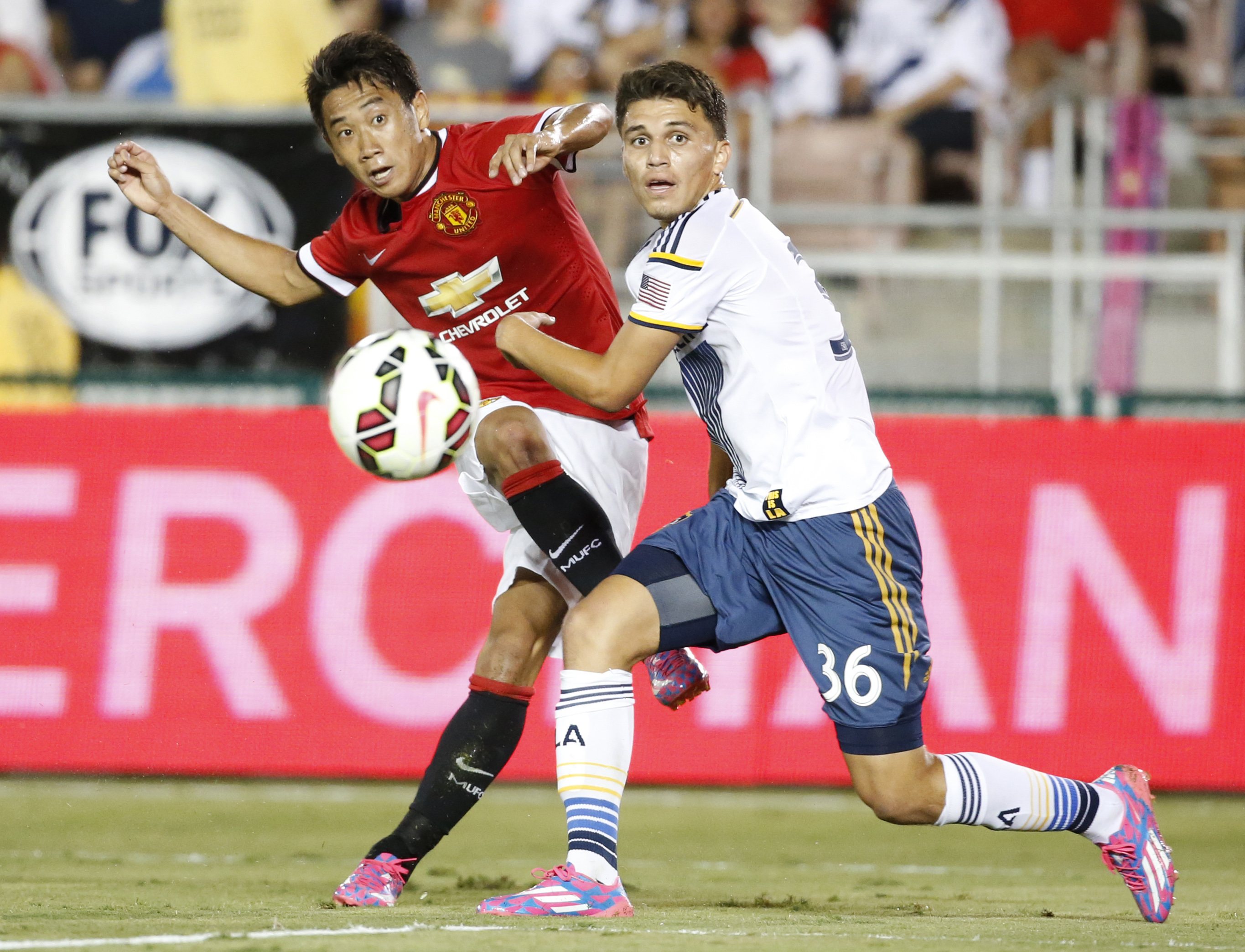 Kagawa trong trận đấu với LA Galaxy ở Champions Cup 2014