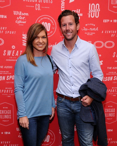 HLV Wim Fissette khi còn hướng dẫn chuyên môn cho Simona Halep