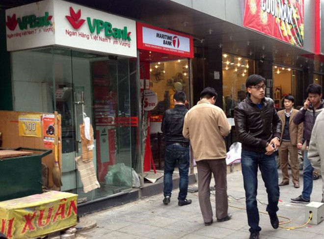 C&acirc;y ATM nơi xảy ra vụ ph&aacute; để trộm