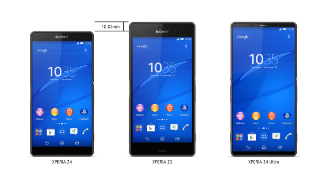 Hình ảnh Xperia Z4 với viền màn hình siêu mỏng rò rỉ gần đây. Ảnh: Mobillissimo.