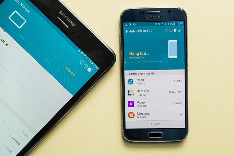 C&aacute;c dữ liệu cơ bản tr&ecirc;n thiết bị cũ đều c&oacute; thể chuyển sang Galaxy S6.