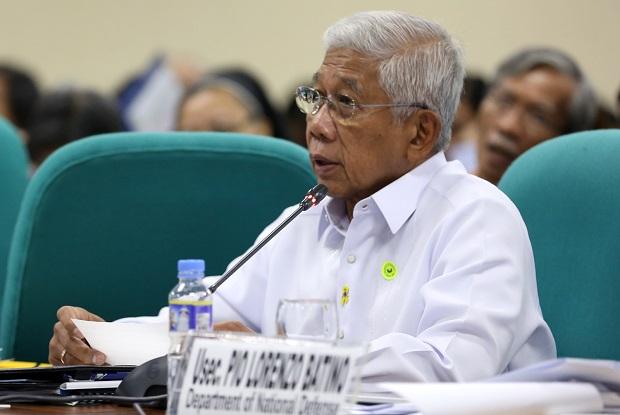 Bộ trưởng Quốc phòng Philippines Voltaire Gazmin. Ảnh: Inquirer