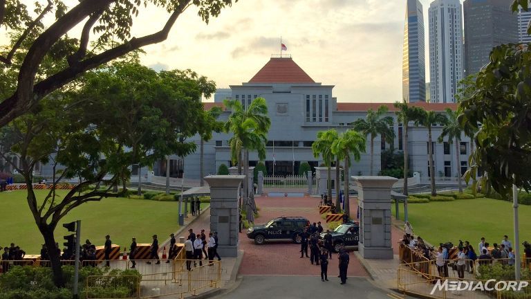 T&ograve;a nh&agrave; Quốc hội Singapore, nơi linh cữu &ocirc;ng L&yacute; Quang Diệu được chuyển tới h&ocirc;m 25-3. Ảnh: CNA